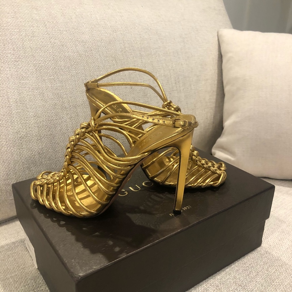 Gucci gold heels